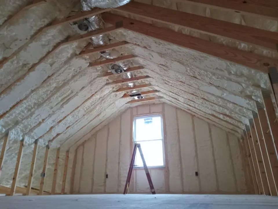 Spray foam roofing application for Crawl Space Insulation project in Bonadelle Ranchos